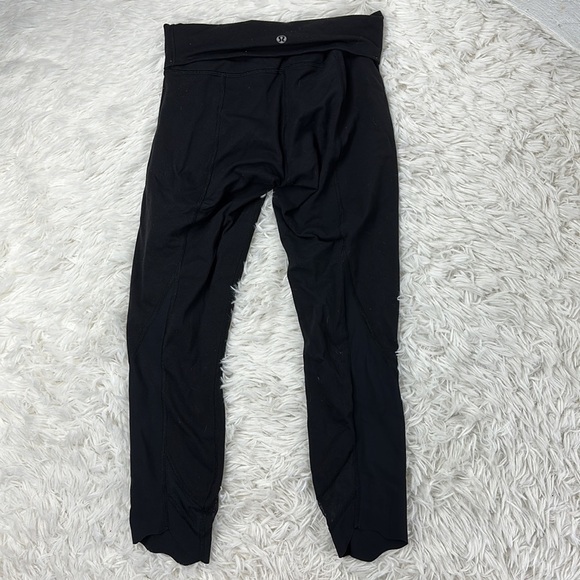 Lululemon Wunder Under Crop II (Roll Down) *Special Edition Black - Picture 7 of 8